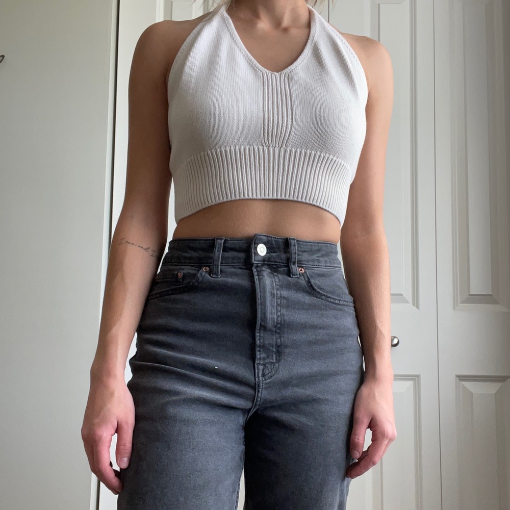 Sweater halter tank top